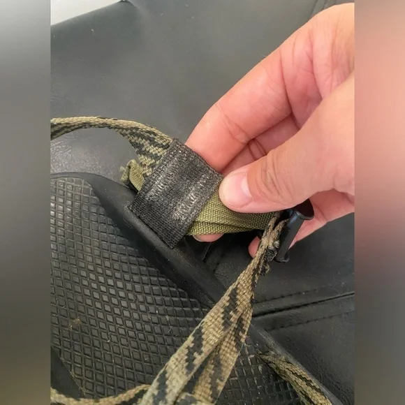 Women’s Chaco zx/1 strappy sandals in green avocado and black geometric size 8 - Picture 10 of 13